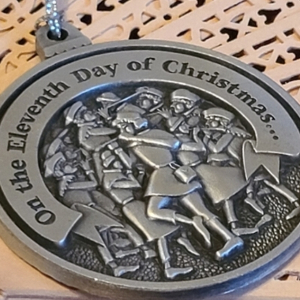 Pewter ornament On the eleventh day of christmas